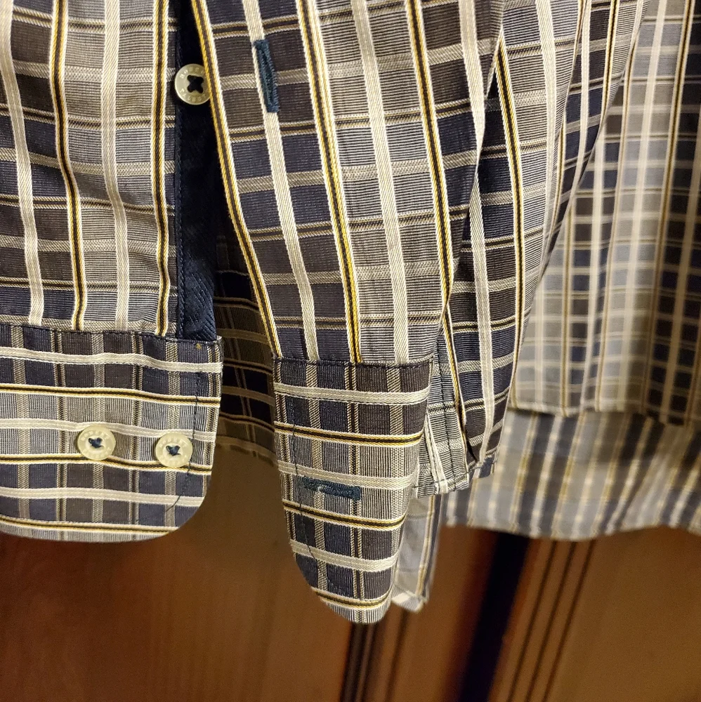 Men Robert Talbott Carmel Dress Shirt Size XL - Picture 6 of 7